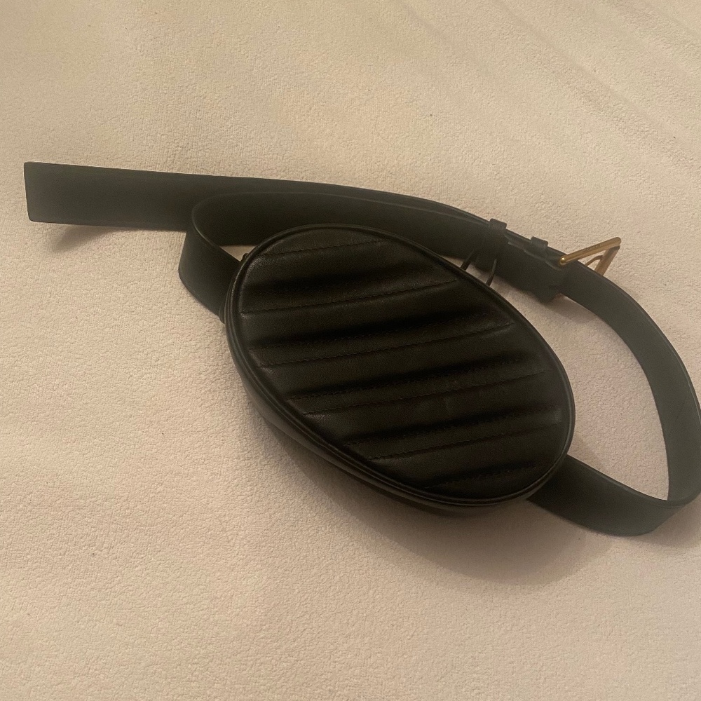 Auxiliary leather belt bag